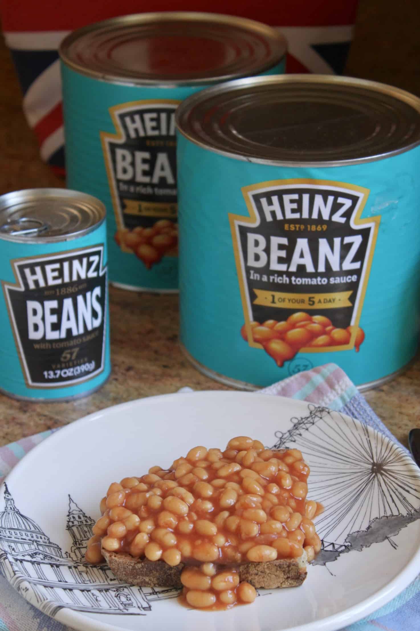 2 huge tins of Heinz beans and beans on toast