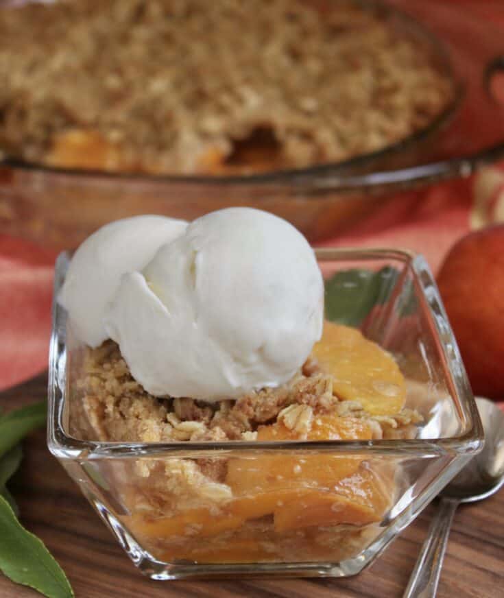 Peach Crisp (Using Fresh, Canned or Frozen Peaches) Christina's Cucina