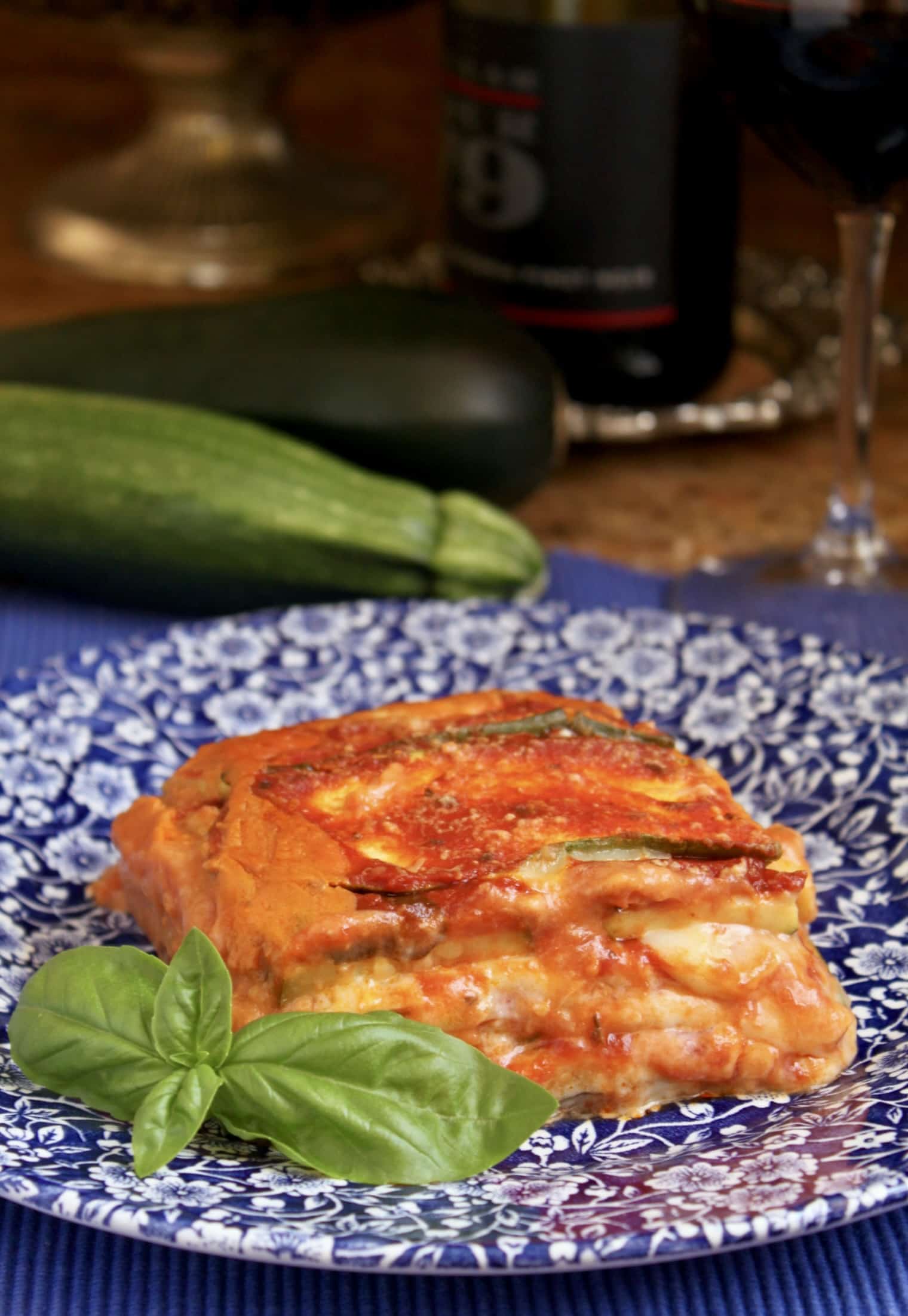 zucchini lasagna on a plate