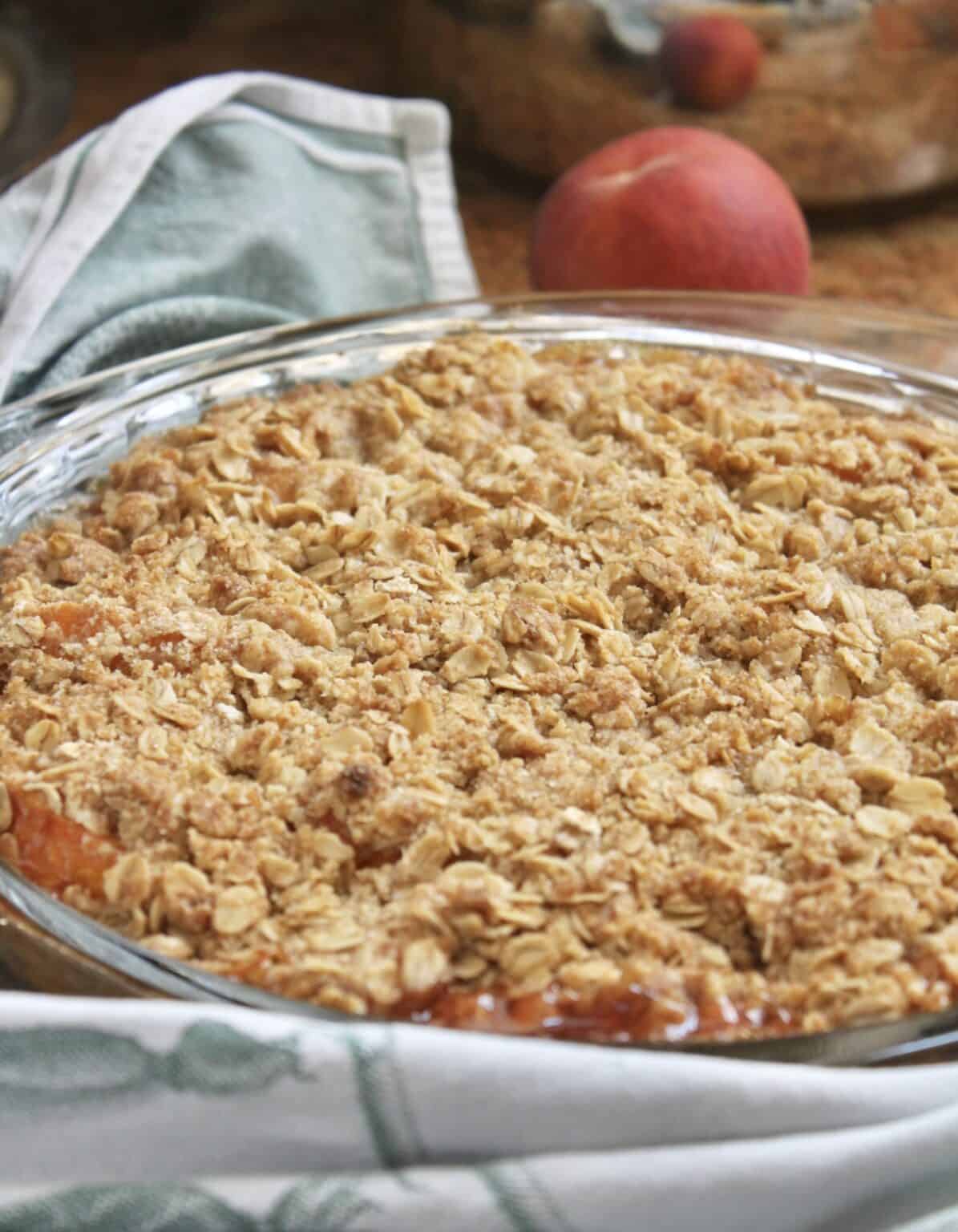 Peach Crisp (Using Fresh, Canned or Frozen Peaches) Christina's Cucina