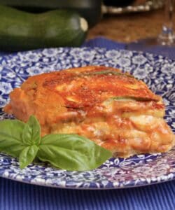 zucchini lasagna on a plate