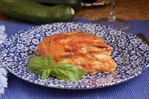 zucchini lasagna on a plate