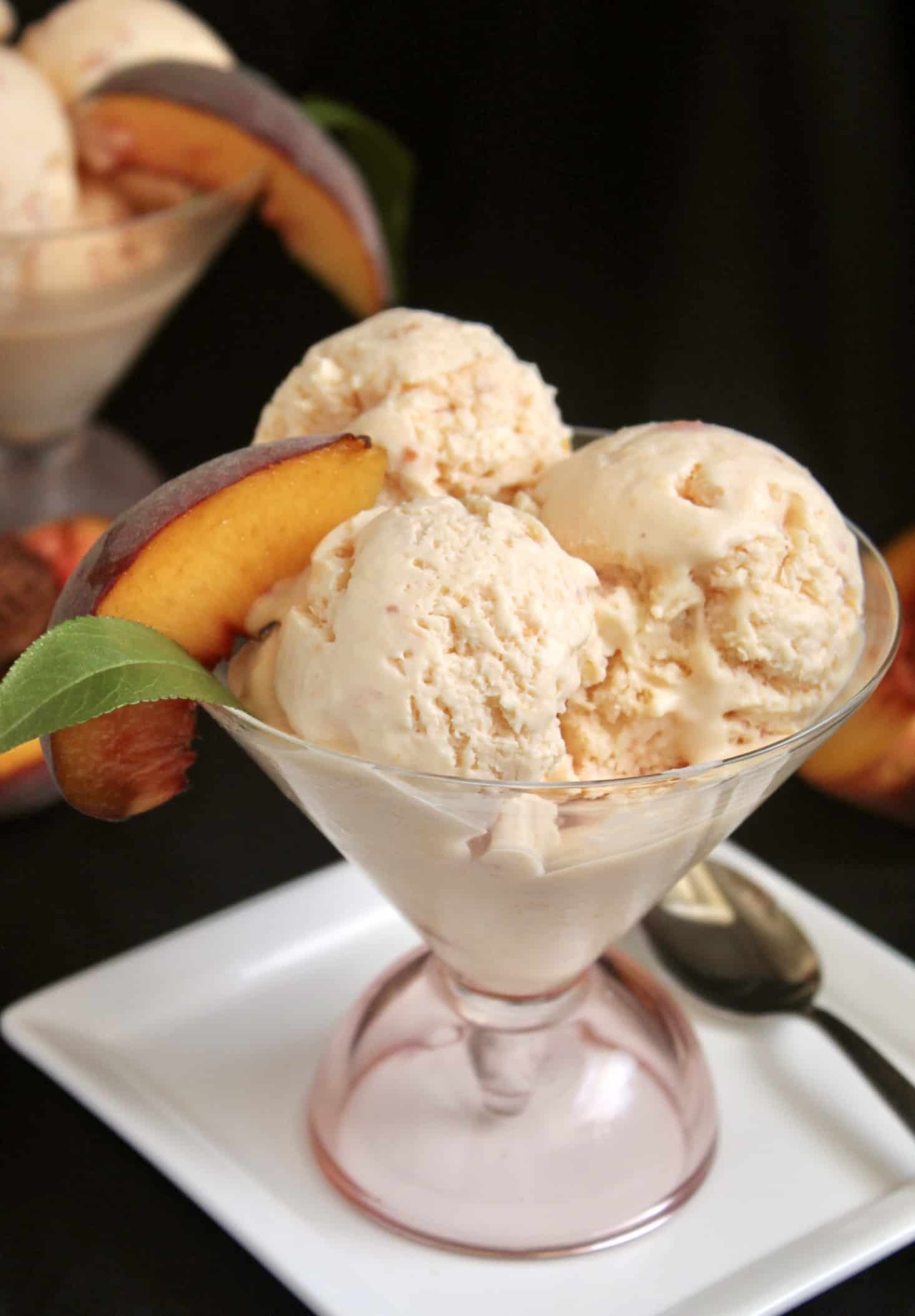 Blender Peach Ice Cream - Life Love Liz