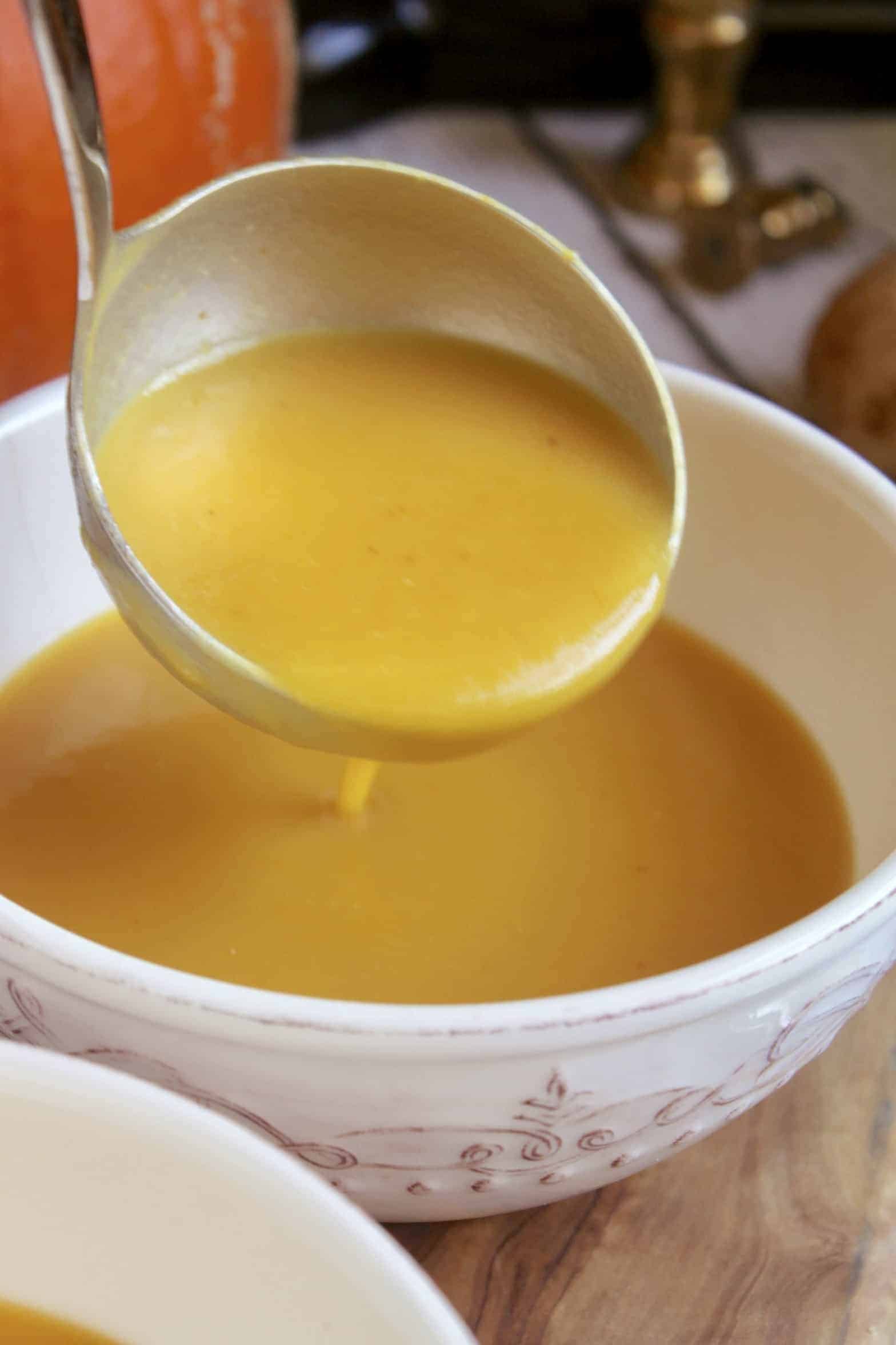 ladling soup