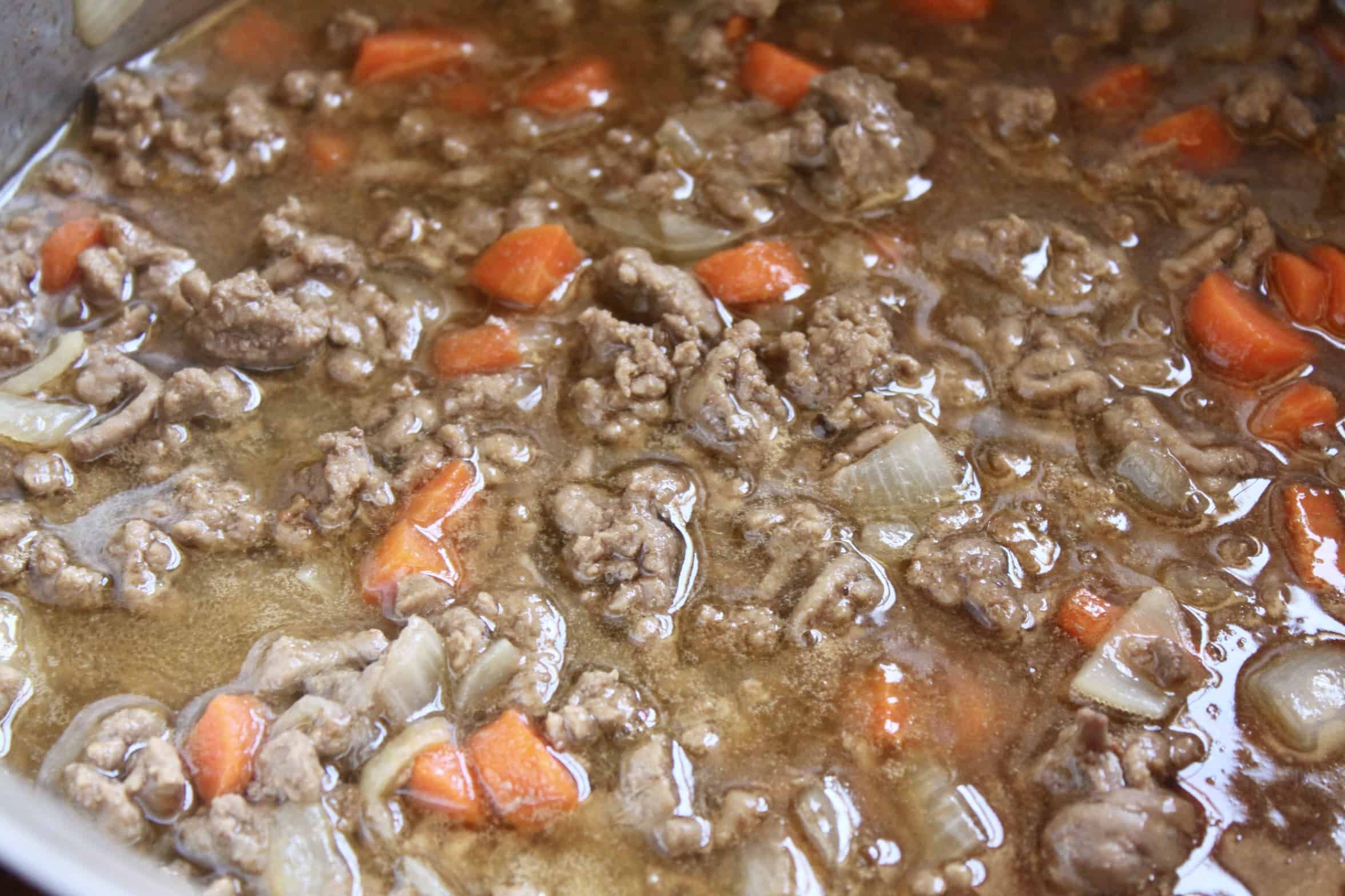 simmering mince 