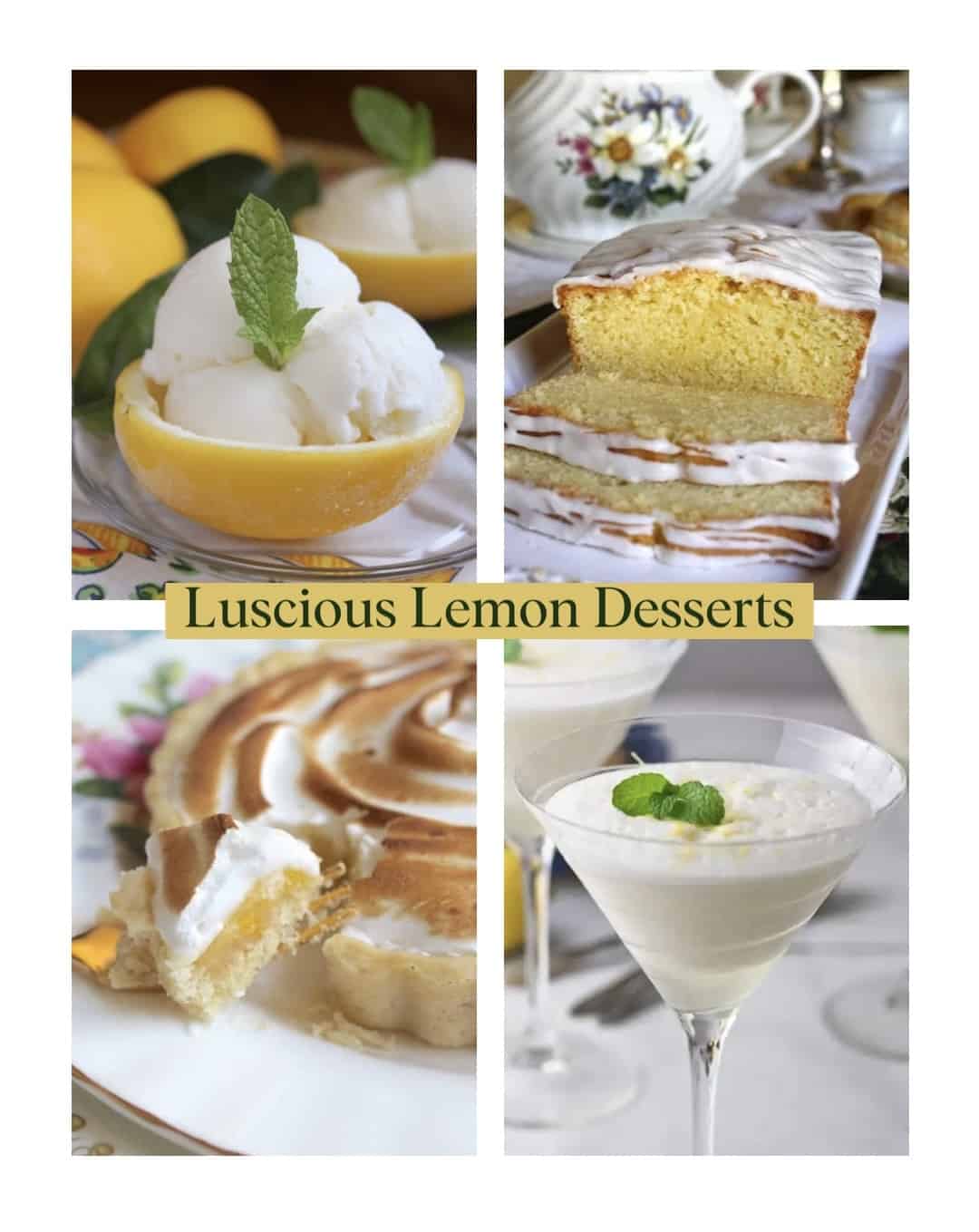 luscious lemon desserts collage