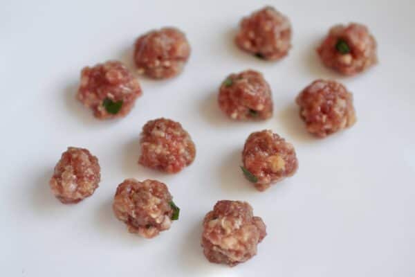 raw mini meatballs