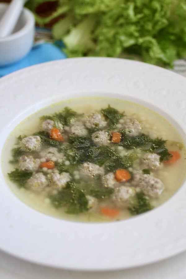wedding soup in a bowl