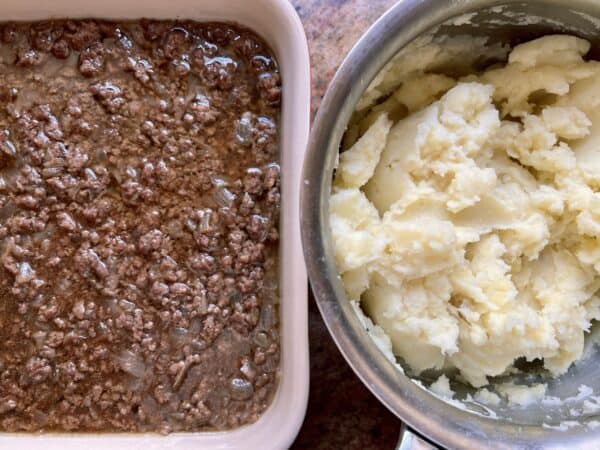 mince and mashed potatoes
