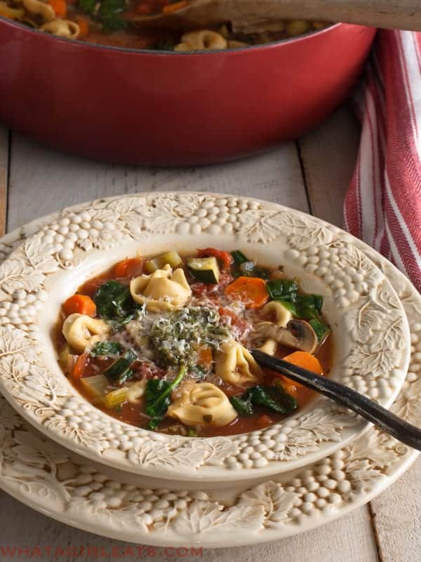 winter soup with tortellini