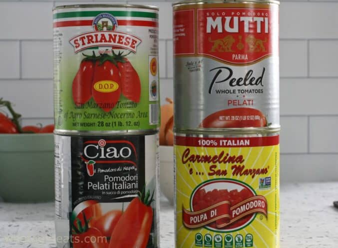 4 cans of Italian tomatoes 