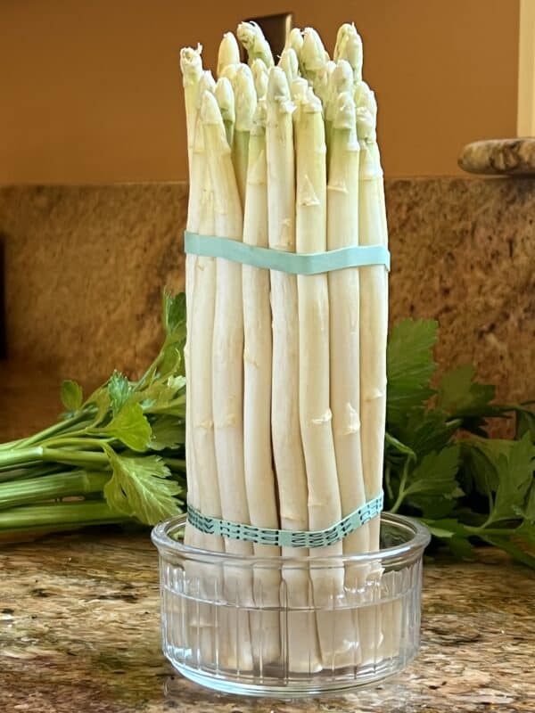 bunch of white asparagus 