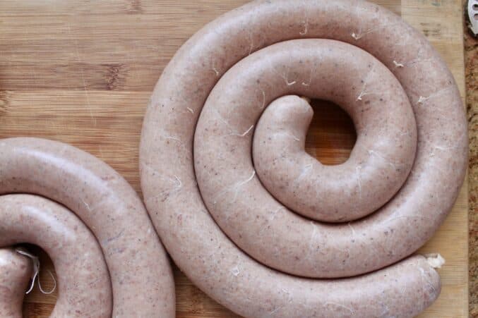 rings of Cumberland sausages