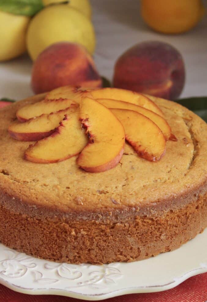 Peach Cake (Easy Recipe No Peeling Necessary) Christina's Cucina