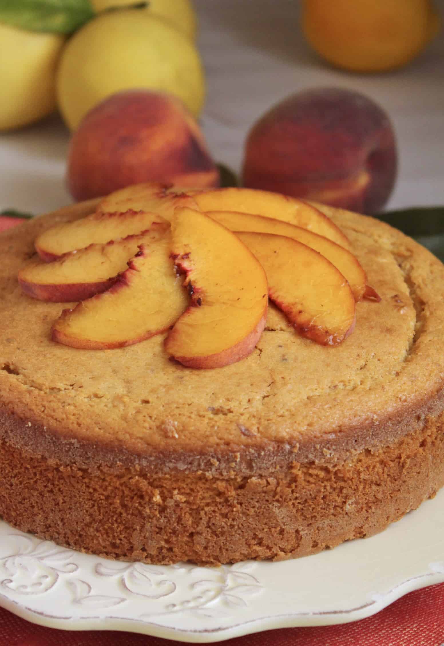 Peach Cake (Easy Recipe No Peeling Necessary) Christina's Cucina