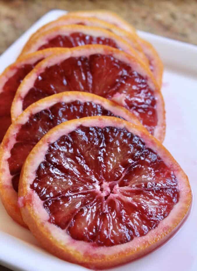 slices of blood oranges