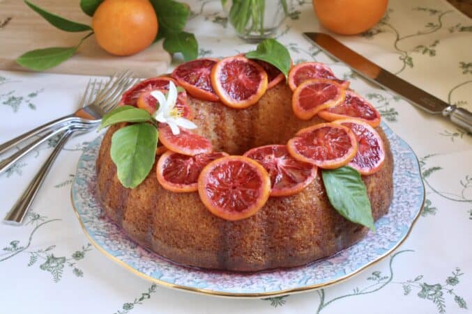 blood orange cake in bundt style