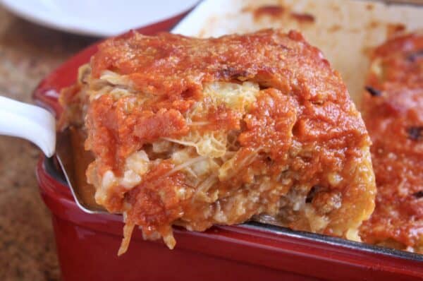 serving unstuffed cabbage rolls