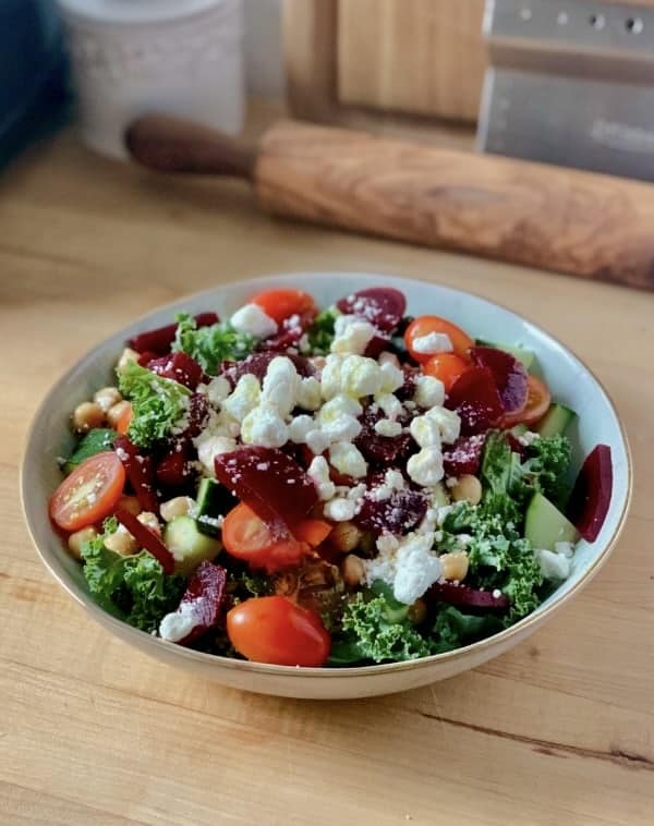 kale salad with goat cheese