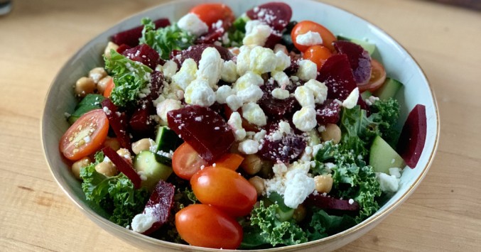 Kale Salad with Goat Cheese