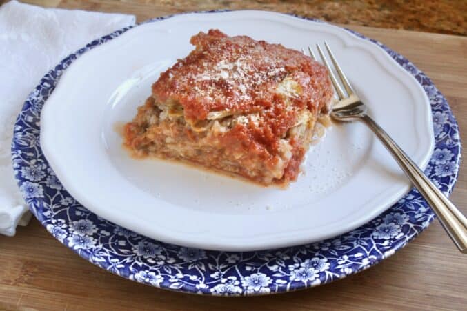 Cabbage lasagna on a plate