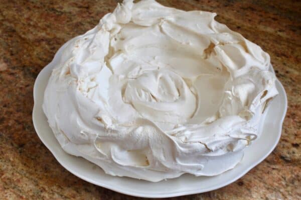 meringue nest on a plate