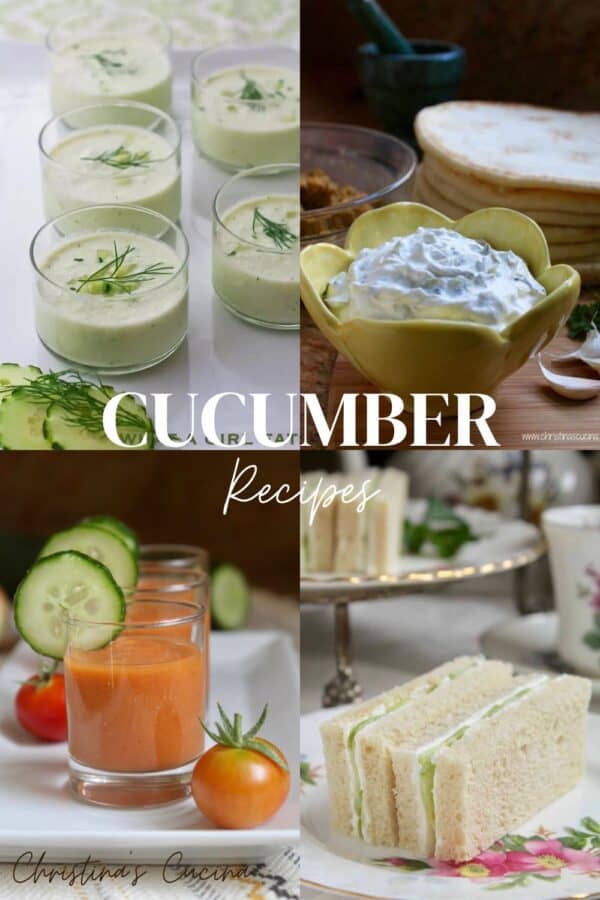 cucumber recipes collage