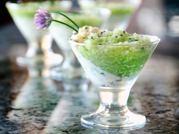 cucumber and cream cheese verrine