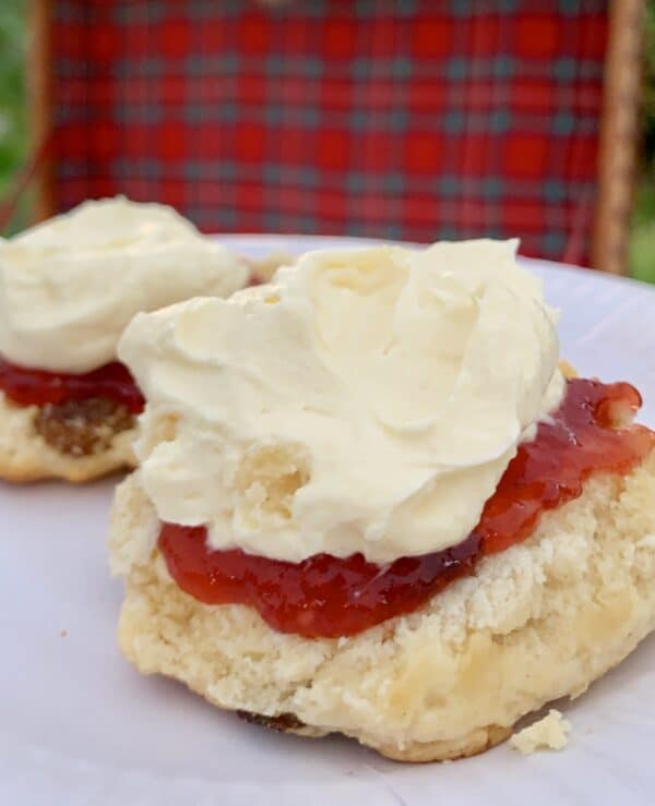 scones with jam and cream