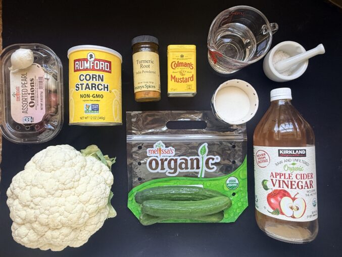 ingredients for piccalilli