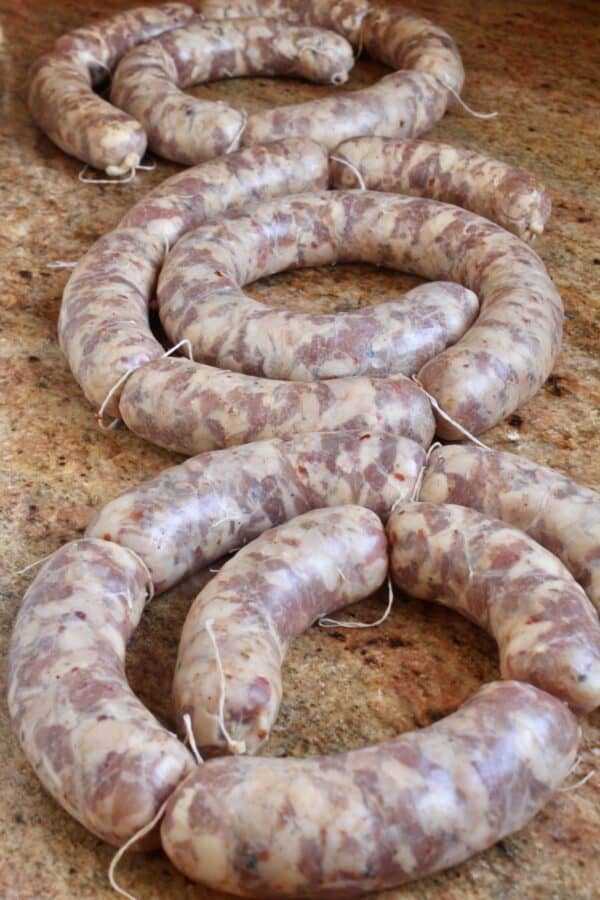 fresh, uncooked cotechino sausages