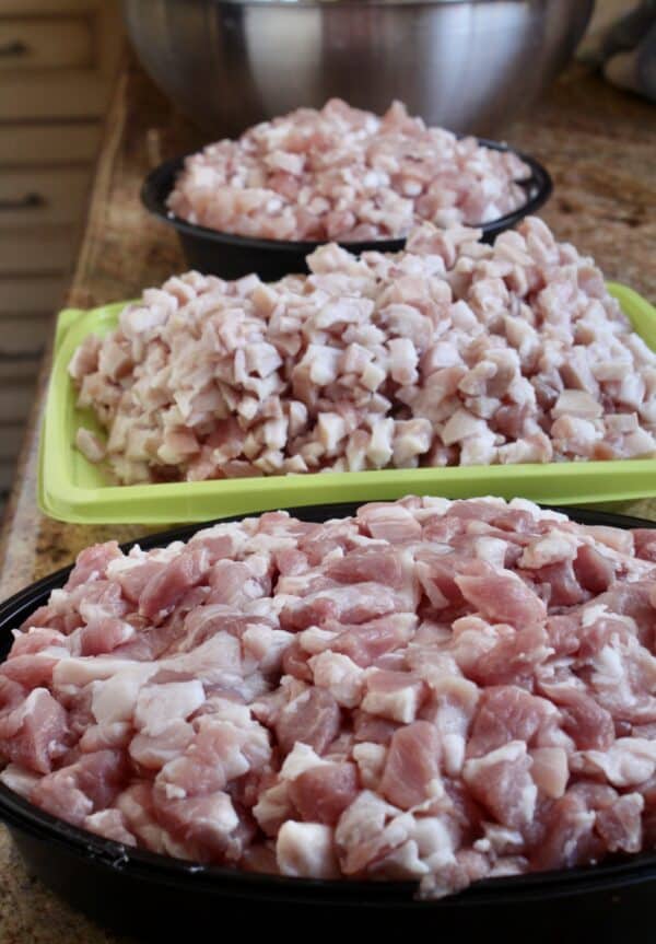 pork cut into small pieces