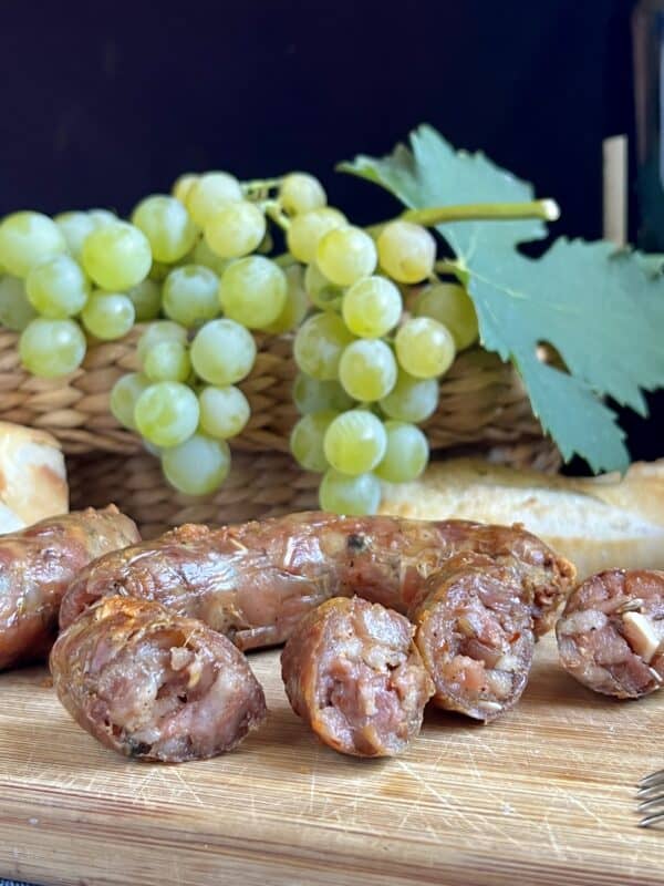 cotechino and grapes with bread