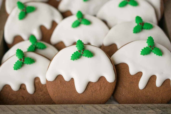 Christmas pudding cookies
