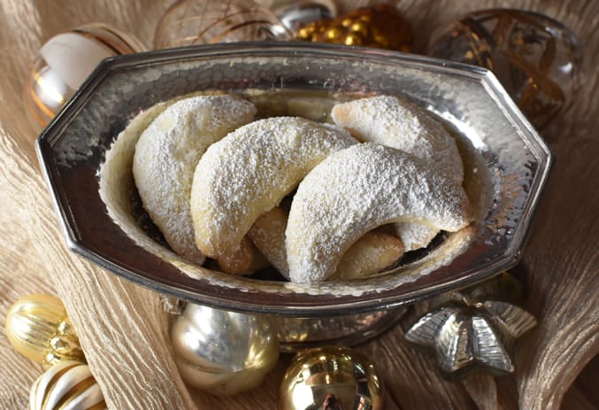 Christmas crescent cookies