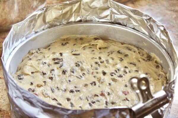 prepared tin for the oven