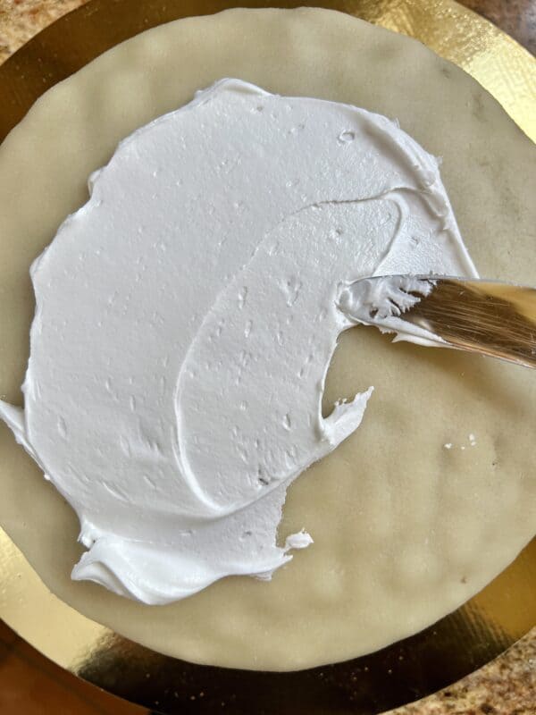 icing a Christmas cake