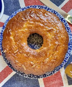 orange marmalade cake overhead