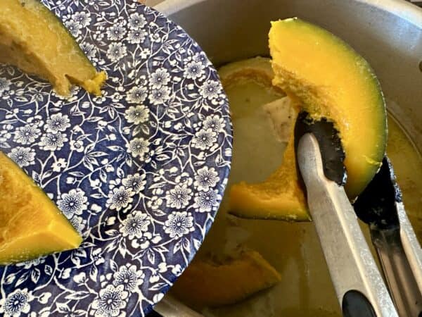 removing squash from soup
