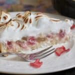 rhubarb tart on a plate