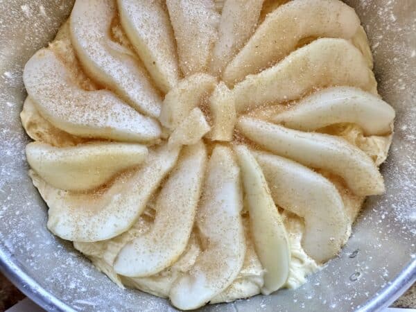 cake ready for the oven