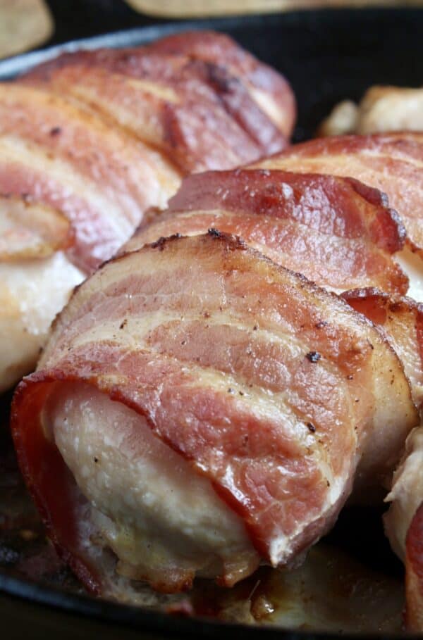 chicken breasts wrapped in bacon