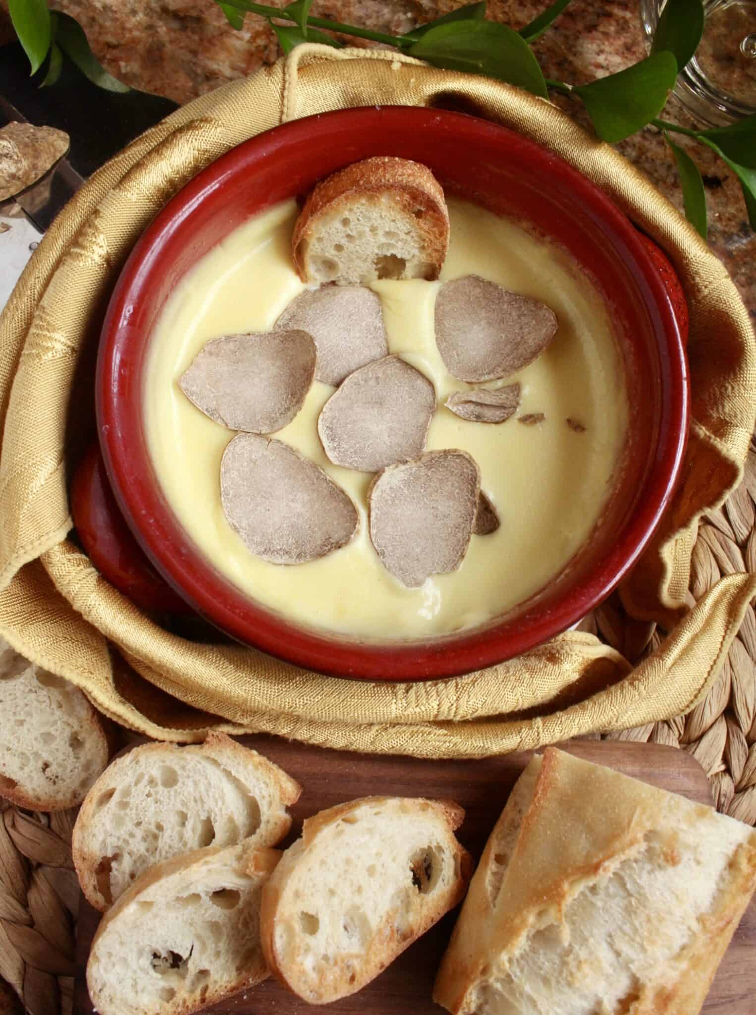 Truffle Fondue (Fonduta al Tartufo) with Fontina Cheese Christina's