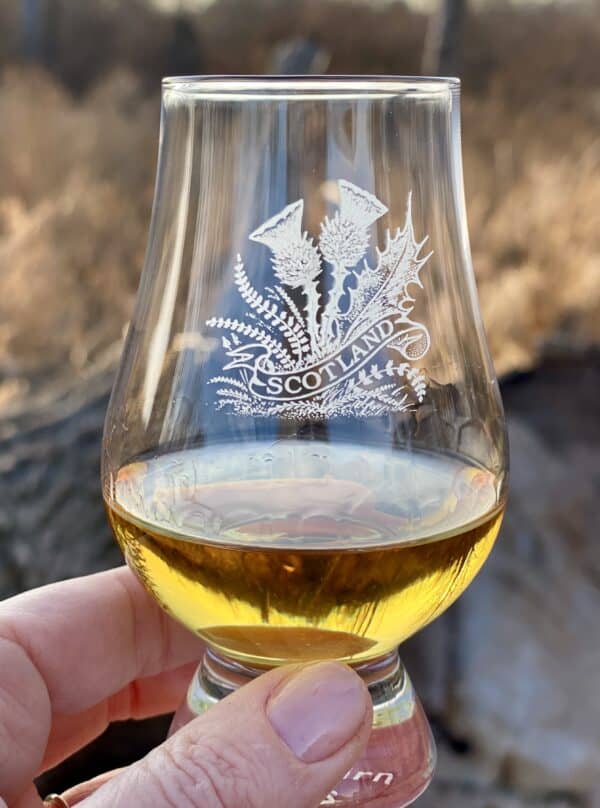 whisky glass with a dram