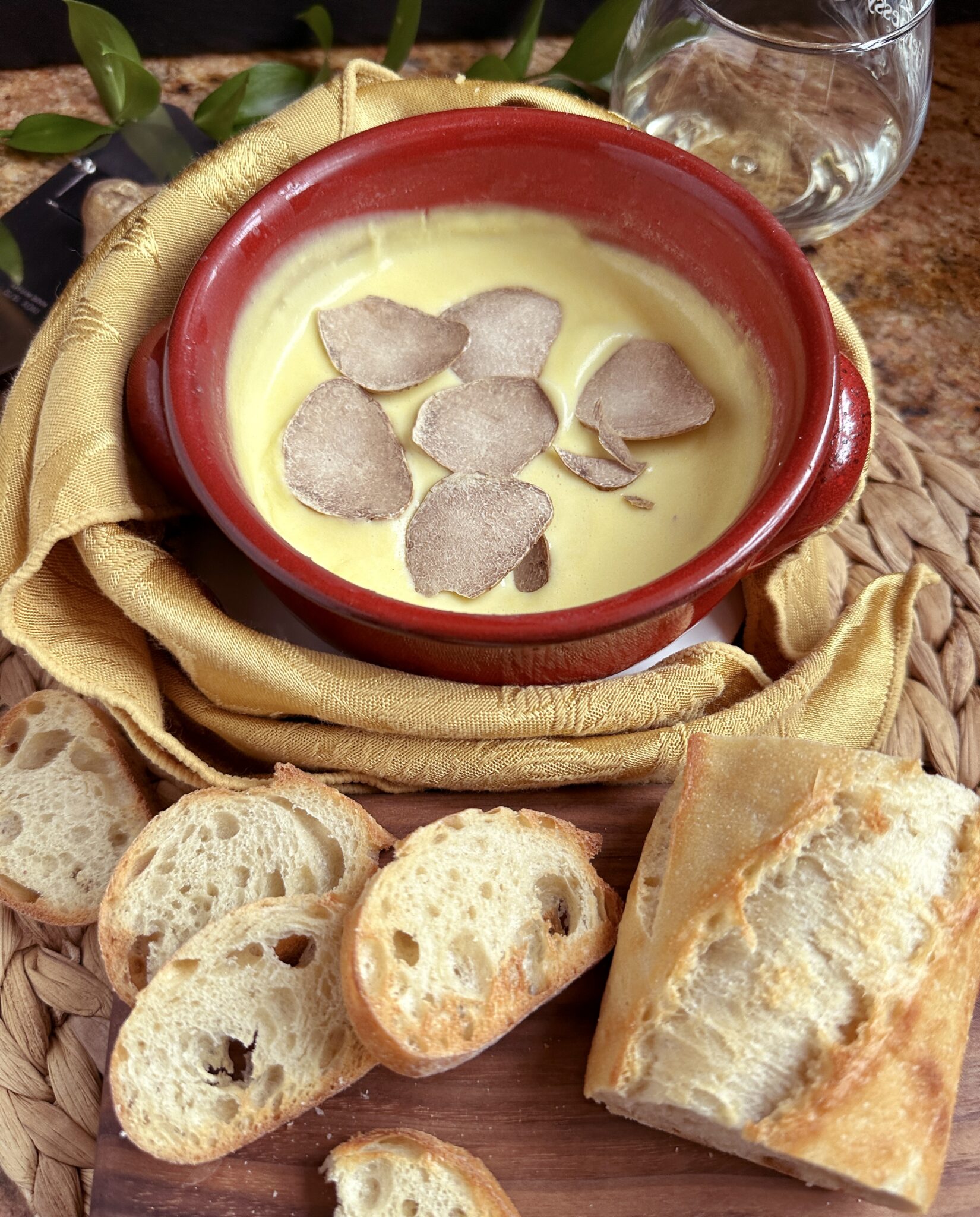 Truffle Fondue (Fonduta al Tartufo) with Fontina Cheese Christina's
