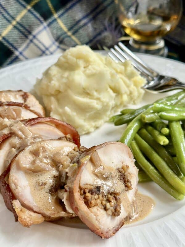 Balmoral chicken dinner with whisky sauce