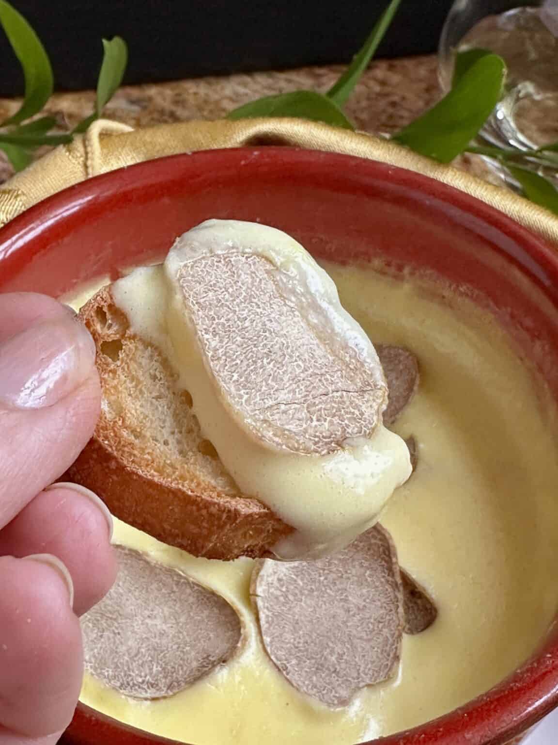 Truffle Fondue (Fonduta al Tartufo) with Fontina Cheese Christina's