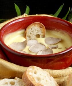truffle fondue with bread