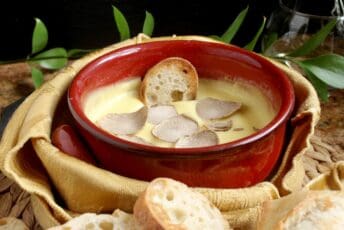 truffle fondue with bread