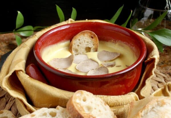 truffle fondue with bread